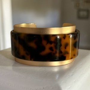 Ann Taylor Resin Simulated Tortoiseshell Cuff Bracelet